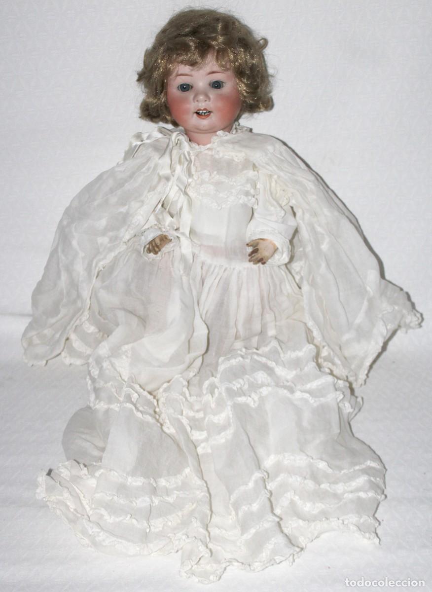 Mu&ntilde;ecas Porcelana: MU&Ntilde;ECA ALEMANA EN PORCELANA - HEUBACH KOPPELSDORF - MODELO 300-6 - OJOS DE CRISTAL - MIDE 46 CM.-