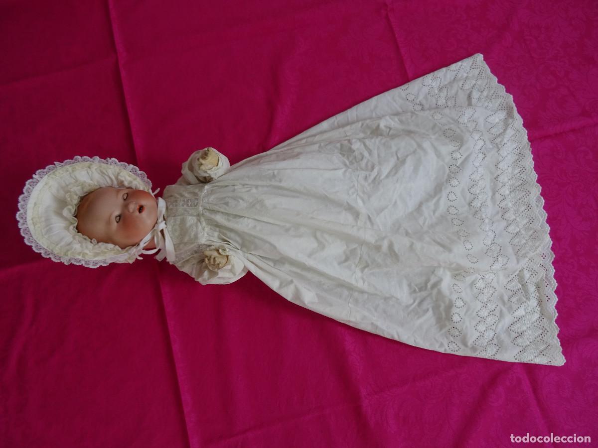 Poup&eacute;es Porcelaine: Mu&ntilde;eca Armand Marseille 351/6K - My Dream Baby&asymp;60 cm - Porcelana con Fald&oacute;n de Bautizo