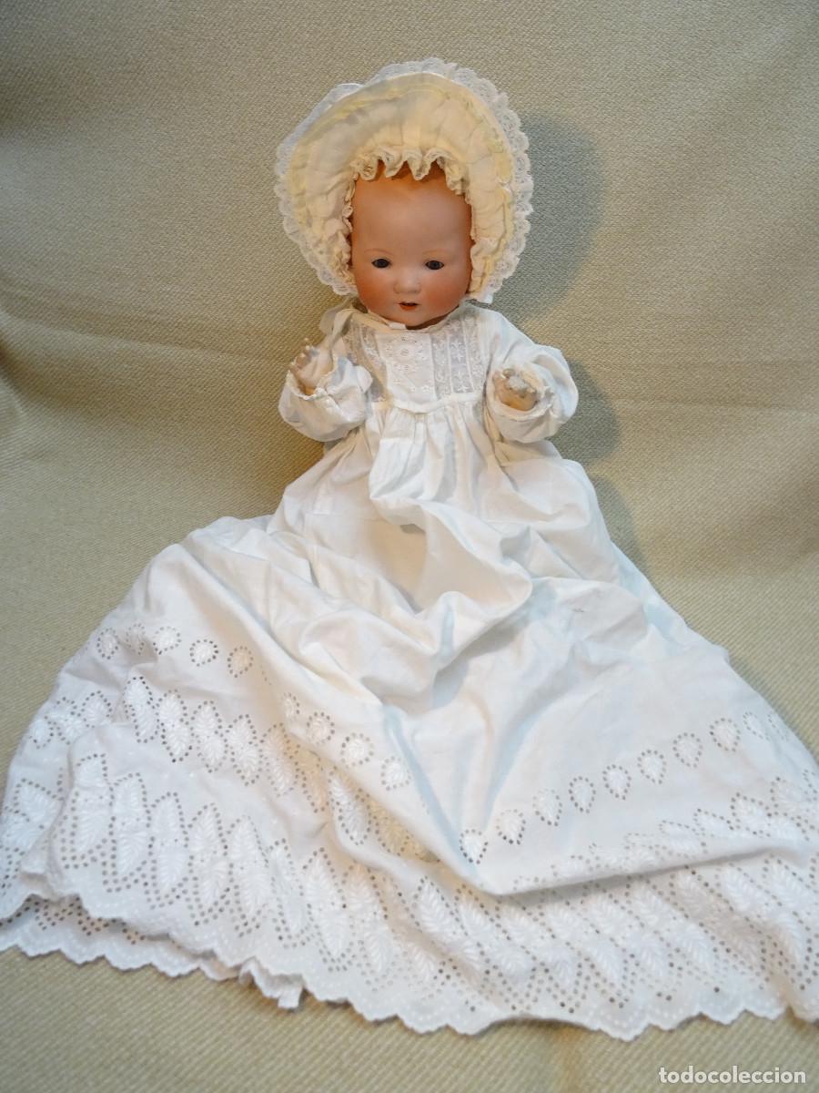 Mu&ntilde;ecas Porcelana: Mu&ntilde;eca Armand Marseille 351/6K - My Dream Baby&asymp;60 cm - Porcelana con Fald&oacute;n de Bautizo