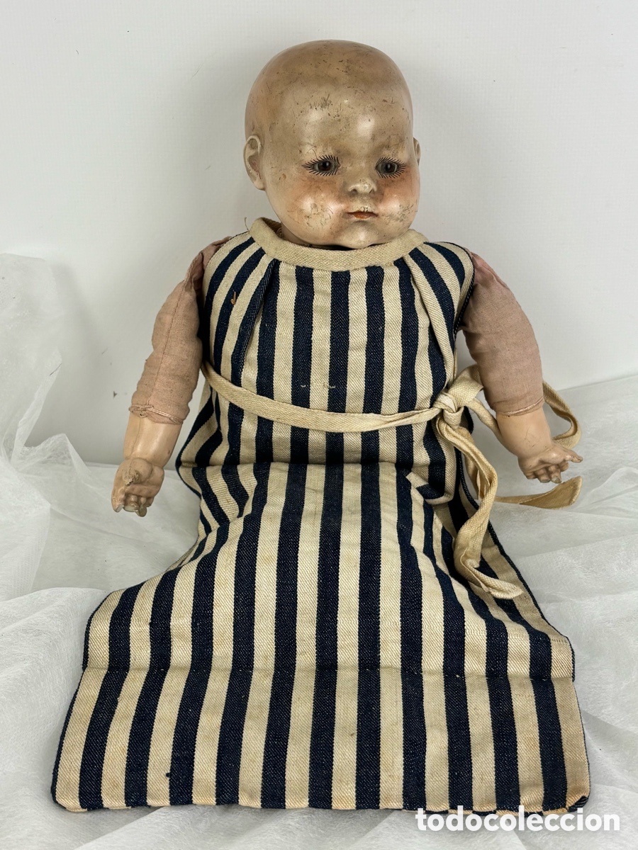 Bonecas Porcelana: ANTIGUO MU&Ntilde;ECO ALEM&Aacute;N EN TERRACOTA - HABLADOR