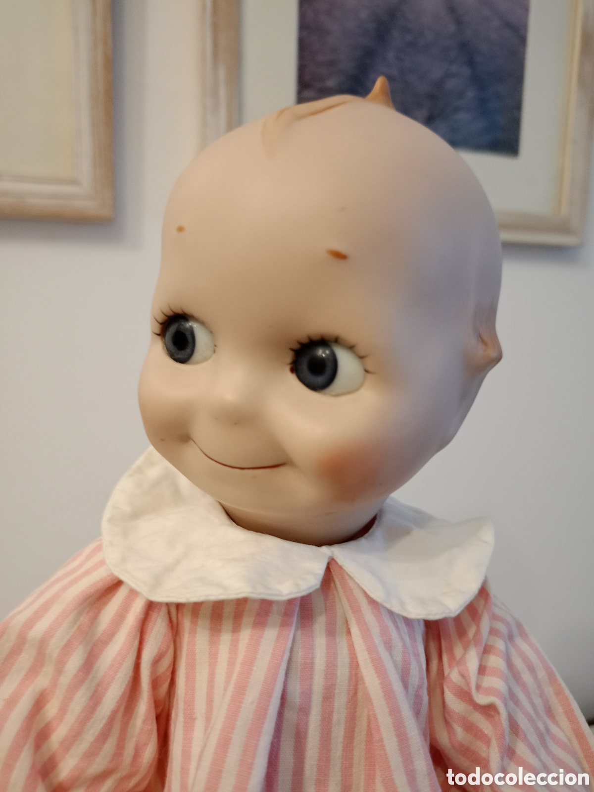 Mu&ntilde;ecas porcelana: Antiguo repro mu&ntilde;eco Googly Kestner JDK