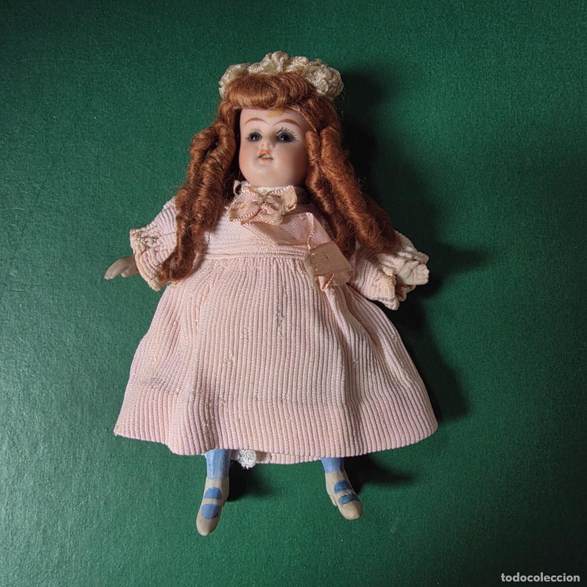 Bonecas Porcelana: ANTIGUA MU&Ntilde;ECA MIGNONETTE DE PORCELANA 15cm ALL BISQUE DOLL restaurada