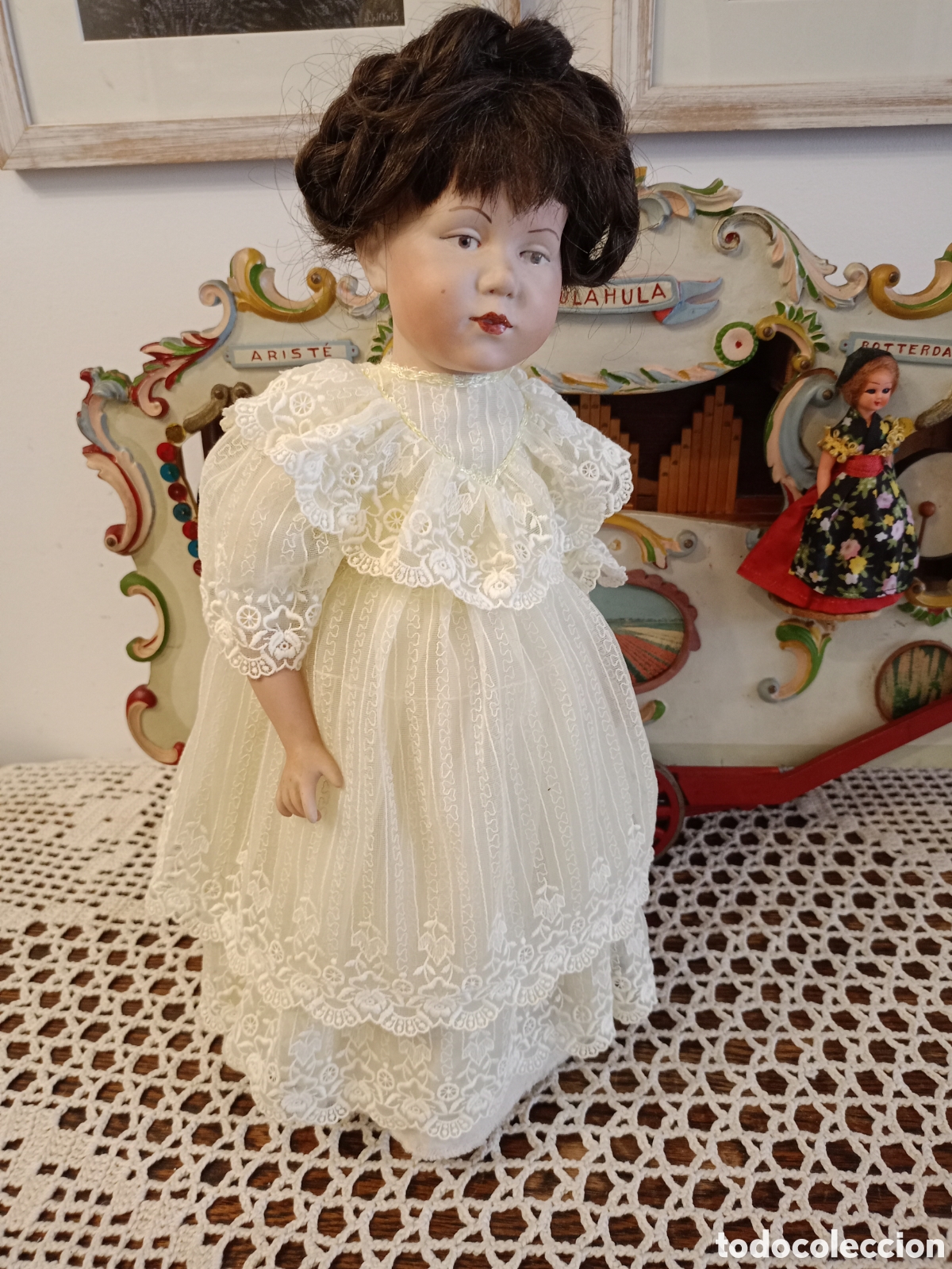 Mu&ntilde;ecas porcelana: Mu&ntilde;eca reproducci&oacute;n antigua de Kammer & Rehimhart molde 101