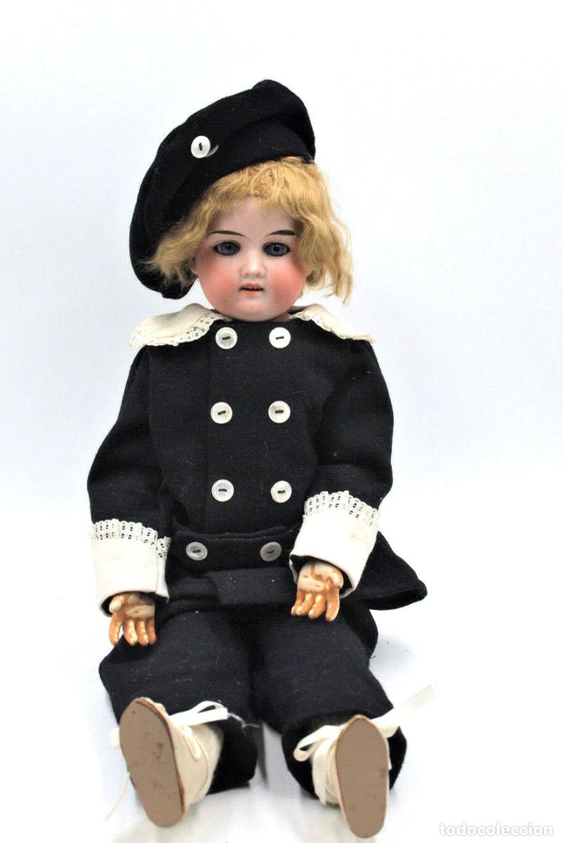Mu&ntilde;ecas porcelana: Mu&ntilde;eca antigua porcelana DEP sobre 1900 Francesa o Alemana / Mu&ntilde;eco antiguo