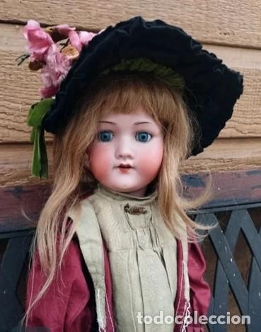 Mu&ntilde;ecas porcelana: Mu&ntilde;eca Antigua Alemana cabeza de porcelana Armand Marseille Ropa original