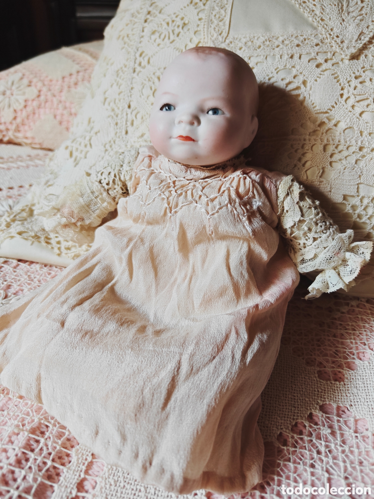 Mu&ntilde;ecas porcelana: Beb&eacute; antiguo Grace S. Putnam Bye Lo Baby