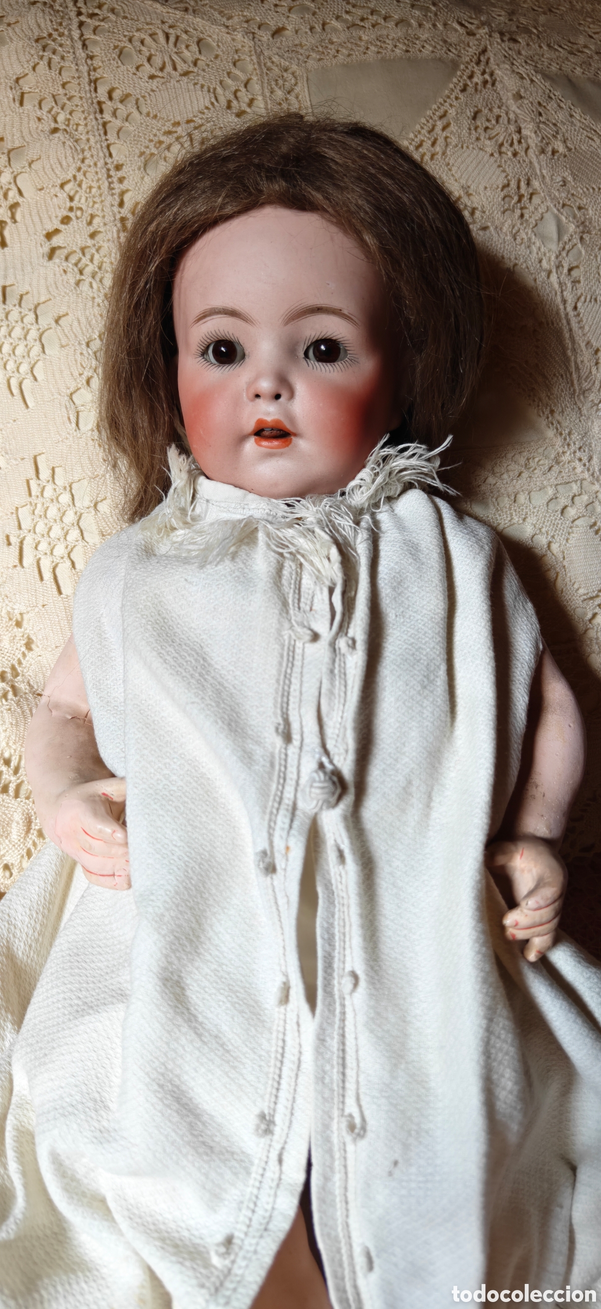 Mu&ntilde;ecas porcelana: Beb&eacute; antiguo Franz Schmidt F.S.& C. 1295