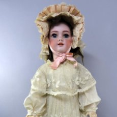 Bambole Porcellana: MUÑECA DEP 12 CABEZA PORCELANA MARCA NUCA CUERPO MADERA ARTICULADO OJO DURMIENTE 70 CM ALTO