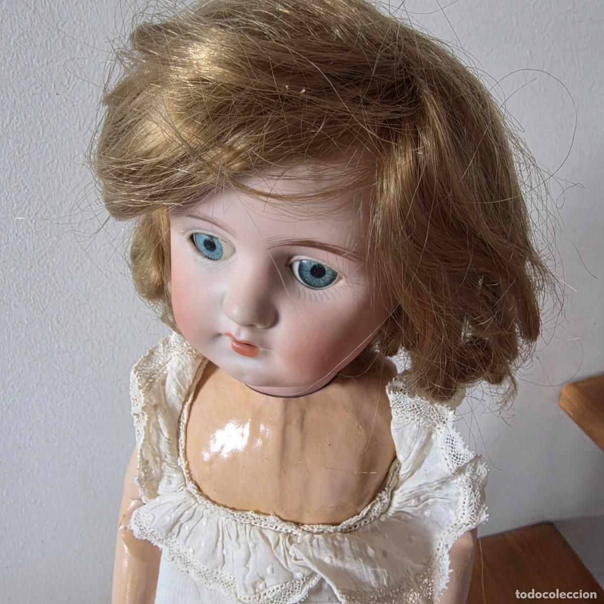 Porzellanpuppen: ANTIGUA MU&Ntilde;ECA cabeza porcelana Lehmann & Cia 1900-1914 48cm