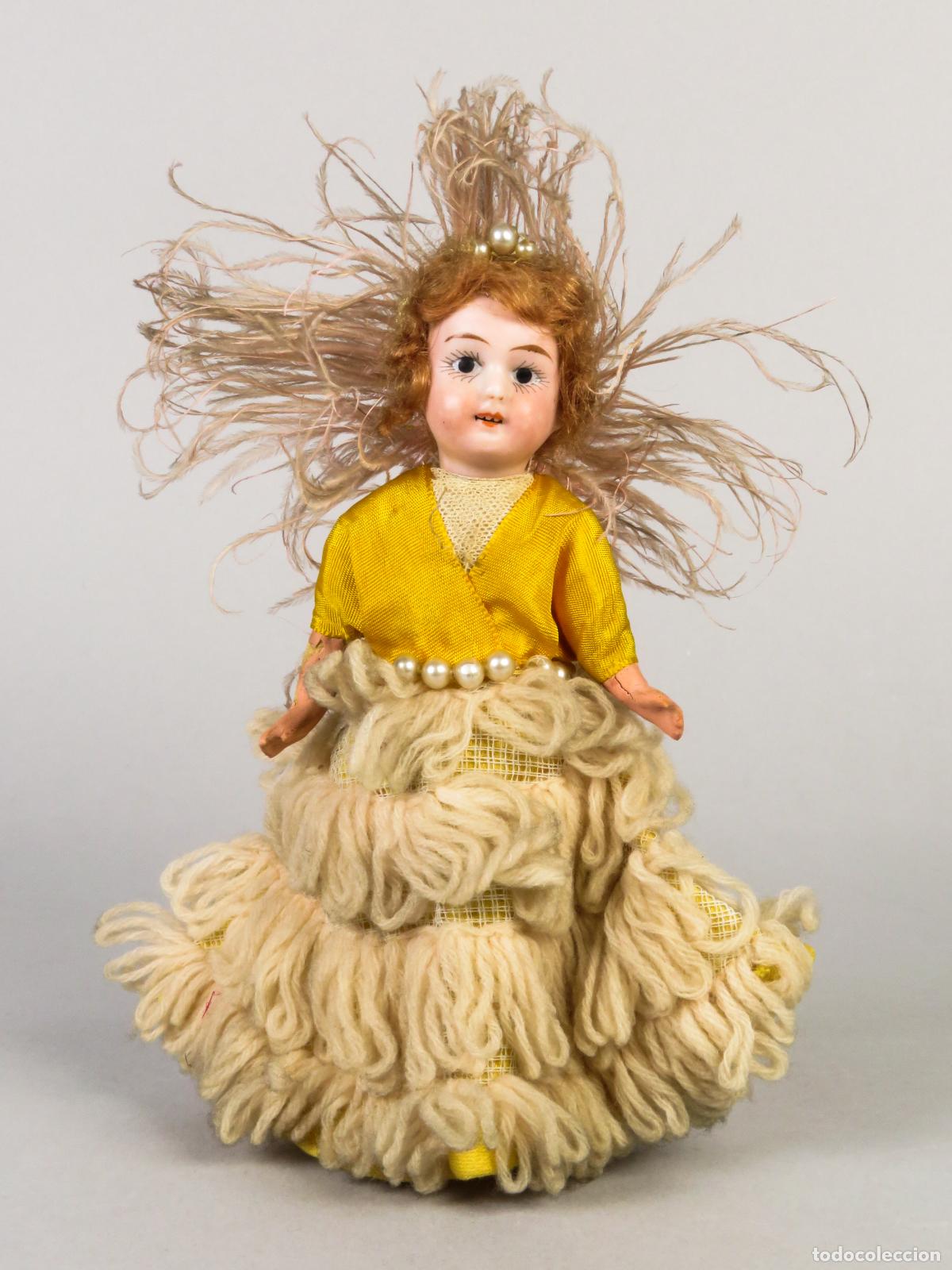 Mu&ntilde;ecas Porcelana: Mu&ntilde;eca biscuit Mignonette porcelana francesa marcada nuca 15/0 a&ntilde;os 20 para casa mu&ntilde;ecas