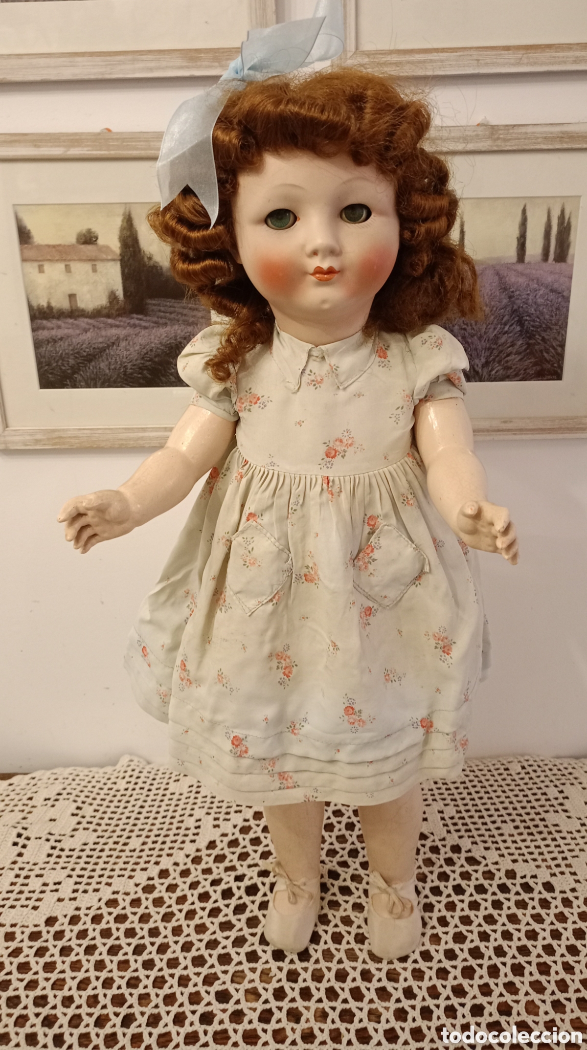 Mu&ntilde;ecas Porcelana: Antigua mu&ntilde;eca francesa andadora a&ntilde;os 30 de 70 cm de alta