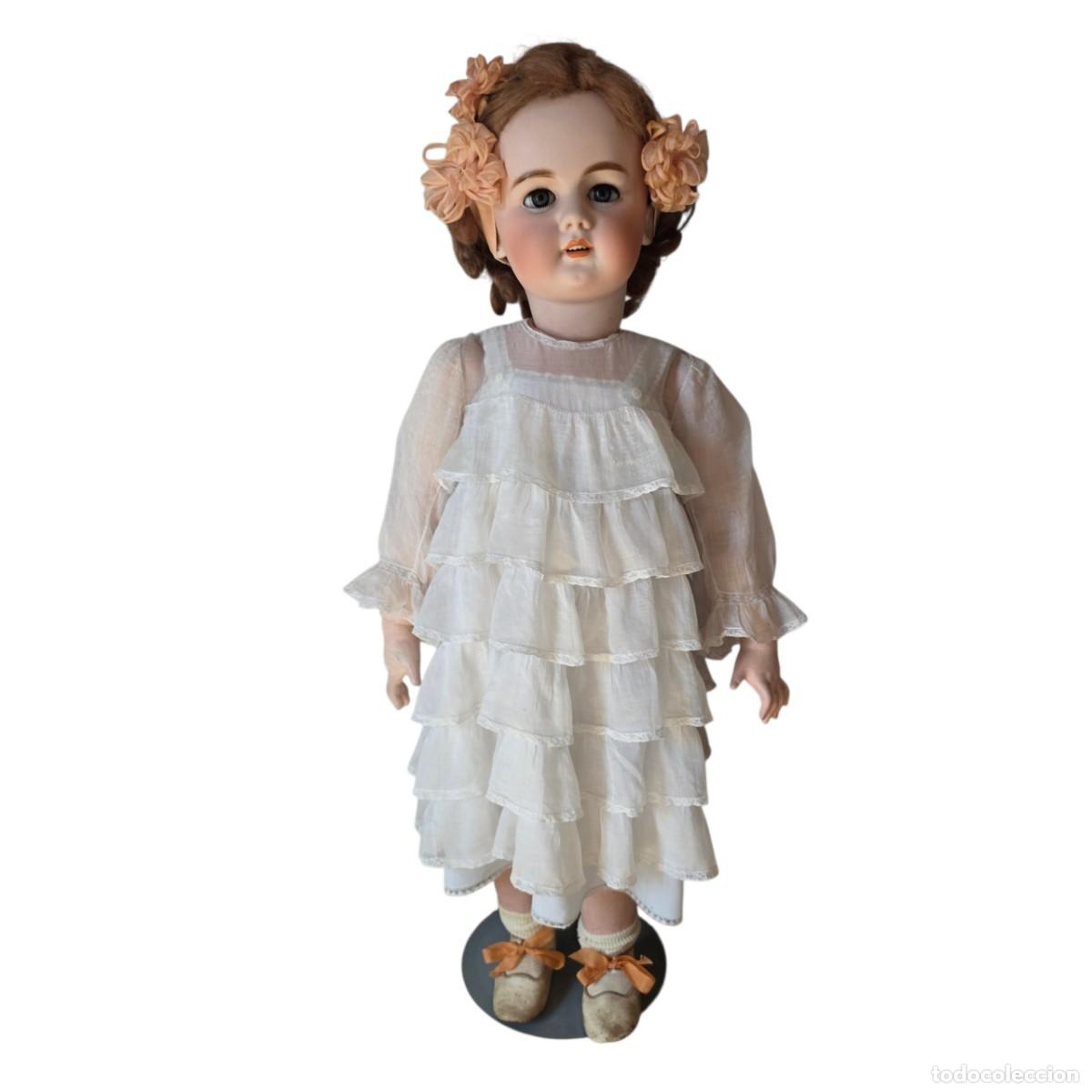 Bonecas Porcelana: ANTIGUA MU&Ntilde;ECA para el mercado frances DEP 14 altura 80 cm