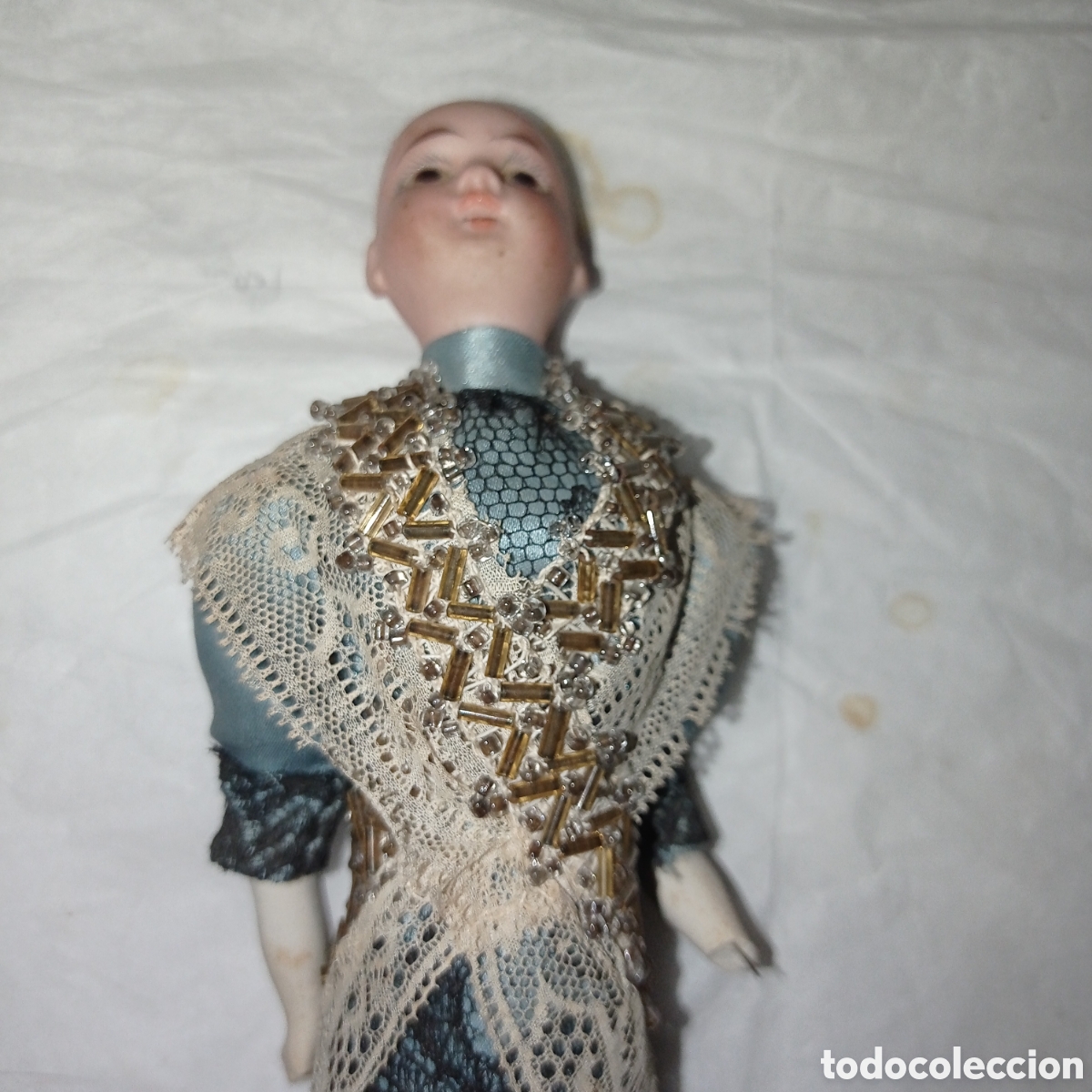 Mu&ntilde;ecas porcelana: Mu&ntilde;eca antigua de biscuit - Foto 3