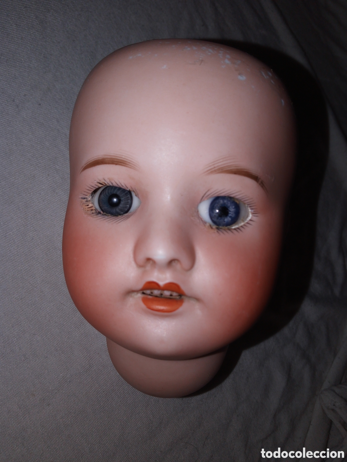 Mu&ntilde;ecas porcelana: Cabeza mu&ntilde;eca antigua porcelana SFBJ talla 6