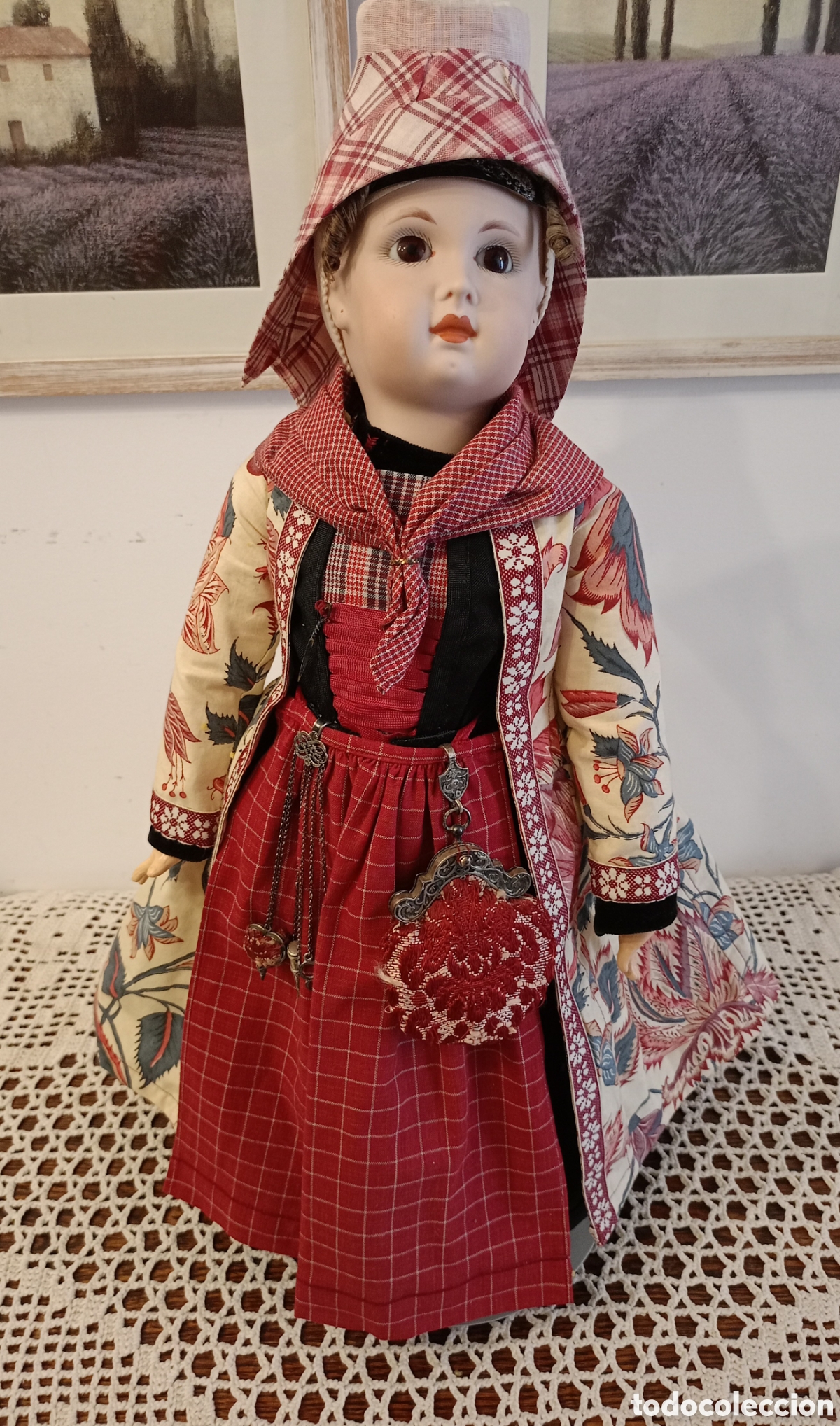 Mu&ntilde;ecas porcelana: Antigua reproducci&oacute;n mu&ntilde;eca Jumeau 55 cm