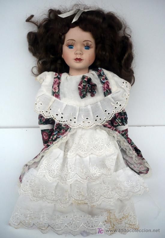 Bonecas Porcelana: PRECIOSA MU&Ntilde;ECA DE EPOCA