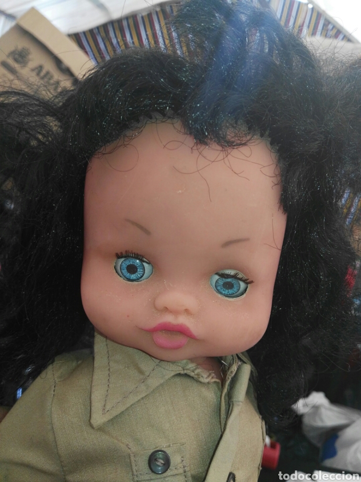 Mu&ntilde;ecas porcelana: Mu&ntilde;eca vintage militar - Foto 3