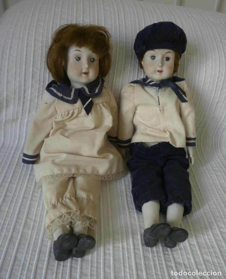 Mu&ntilde;ecas porcelana: Pareja de mu&ntilde;ecos. - Foto 2
