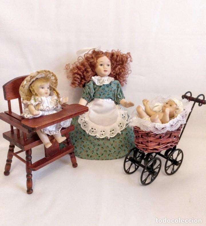 muñeca pequeña de porcelana con niña-trona y be Comprar Muñecas Modernas de Porcelana de todocoleccion - 189285335
