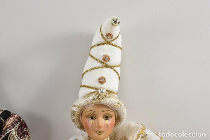 Muñecas Porcelana: DOS PRECIOSOS MUÑECOS DE PORCELANA ARLEQUINES 41,5 cm 226,00 € - Foto 5 - 193008757