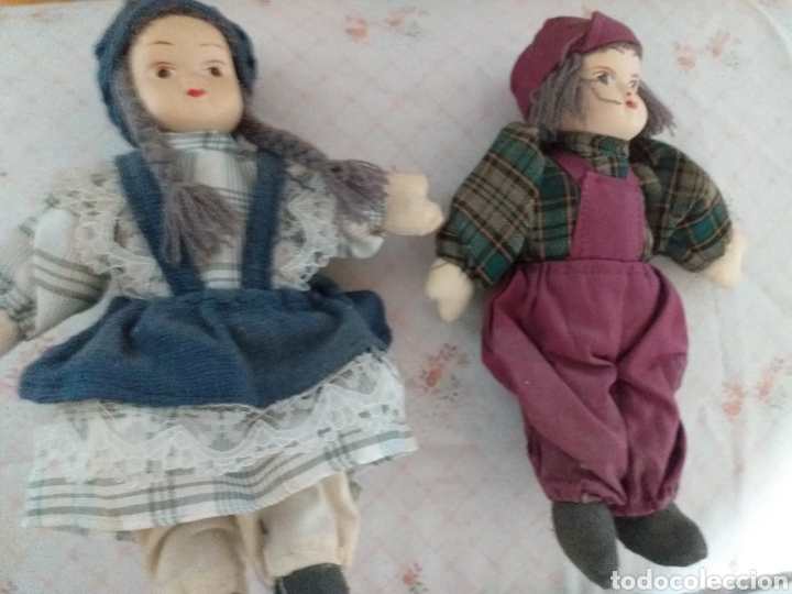 Mu&ntilde;ecas porcelana: Pareja de mu&ntilde;ecos de 25 cm - Foto 1