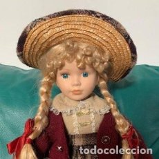 Muñecas Porcelana: MUÑECA GRANDE DE PORCELANA INDUMENTARIA CAMPESTRE