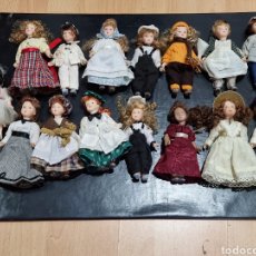 Muñecas Porcelana: LOTE DE 15 MUÑECAS DE PORCELANA PEQUEÑAS 15 CENTÍMETROS