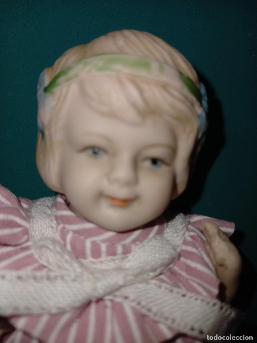 Mu&ntilde;ecas porcelana: Mu&ntilde;eca antigua 14 cm. - Foto 2