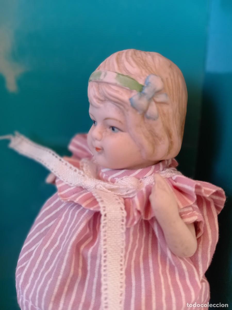 Mu&ntilde;ecas porcelana: Mu&ntilde;eca antigua 14 cm. - Foto 5