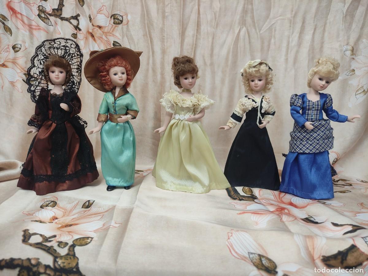 Muñecas porcelana: LOTE 5 MUÑECAS PORCELANA EPOCA