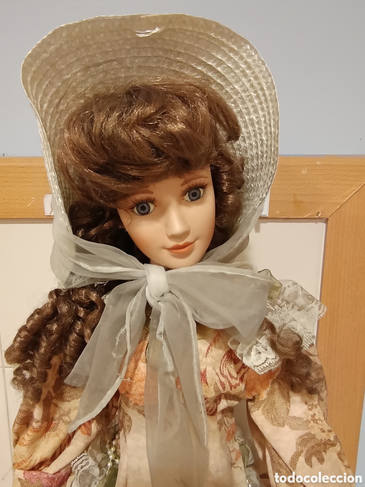Mu&ntilde;ecas porcelana: Mu&ntilde;eca de porcelana de 70 cm - Foto 4
