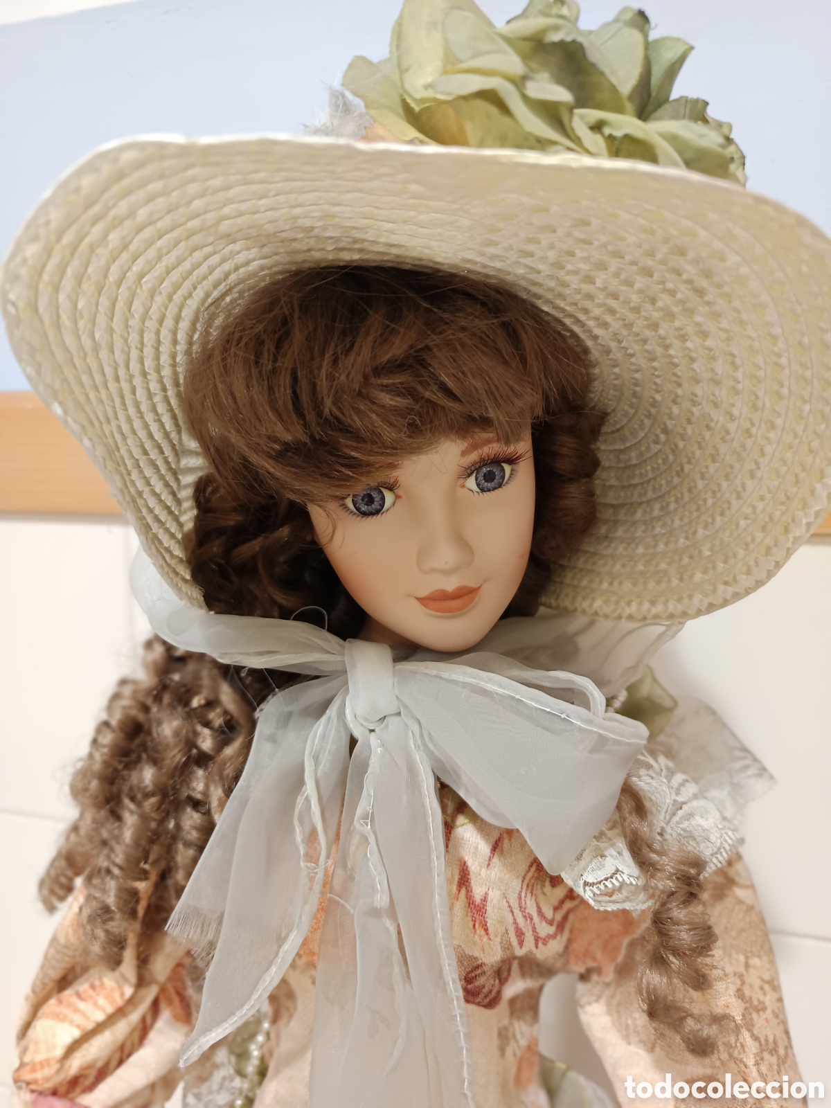Mu&ntilde;ecas porcelana: Mu&ntilde;eca de porcelana de 70 cm - Foto 5