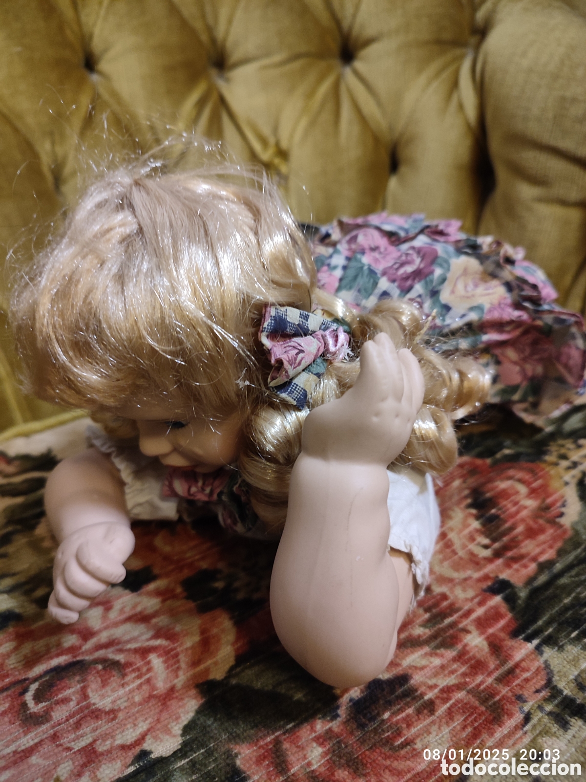 Mu&ntilde;ecas porcelana: Tierna mu&ntilde;eca que llora - Foto 4