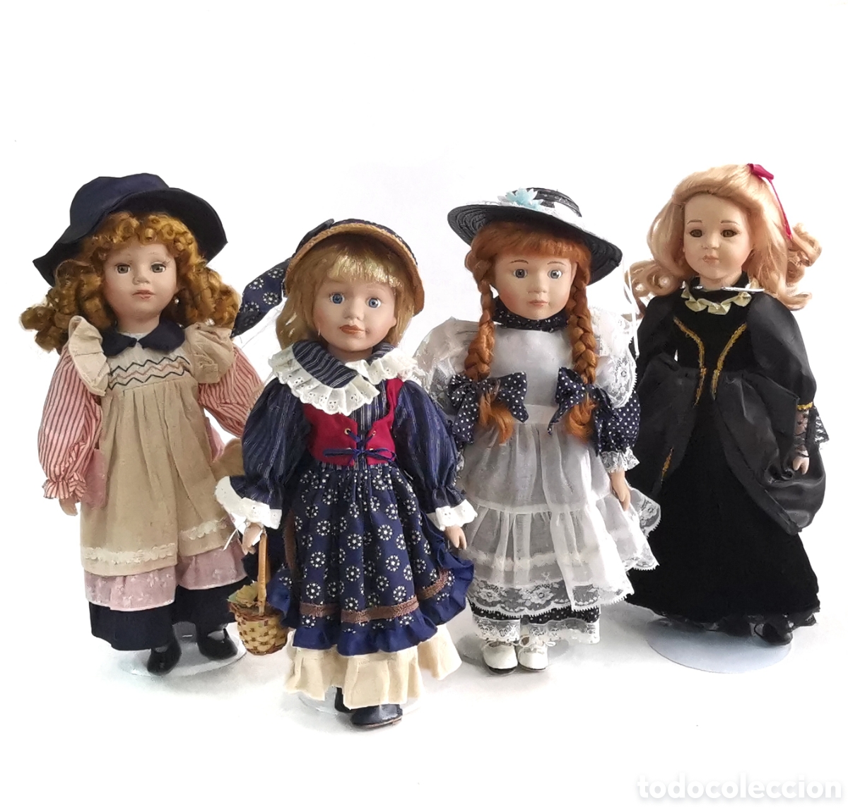 Bambole Porcellana: CONJUNTO DE MU&Ntilde;ECAS DE PORCELANA CON BONITAS INDUMENTARIAS DE &Eacute;POCA