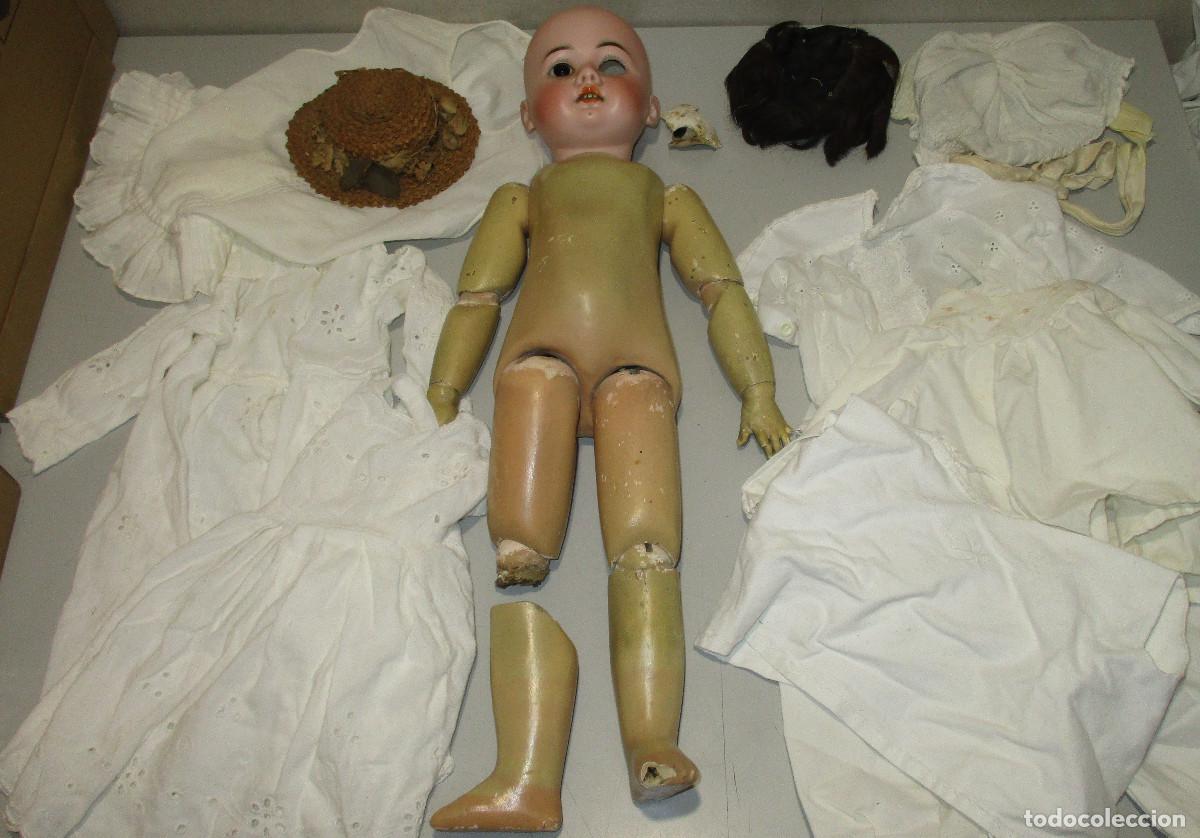 Mu&ntilde;ecas Porcelana: Antigua mu&ntilde;eca 1904 EDUARDO JUAN, made in Austria, talla 11, 60 cm.
