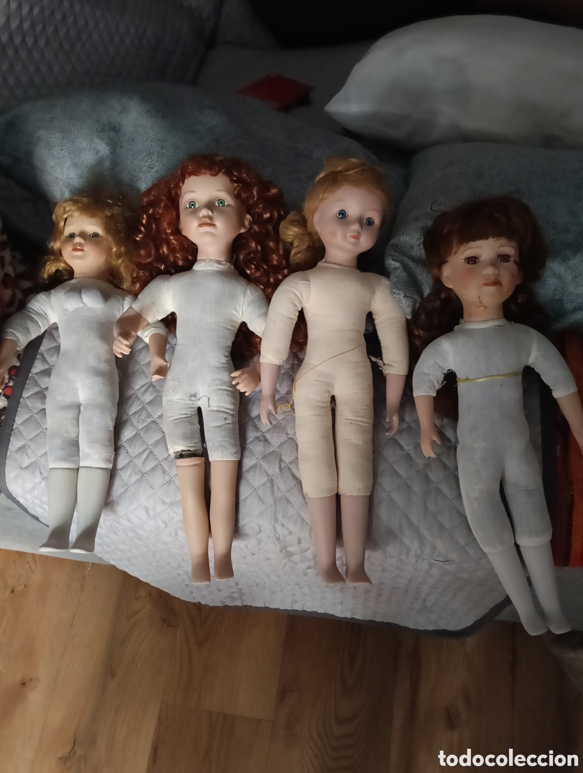 Mu&ntilde;ecas porcelana: Lote mu&ntilde;ecas de porcelana vintage