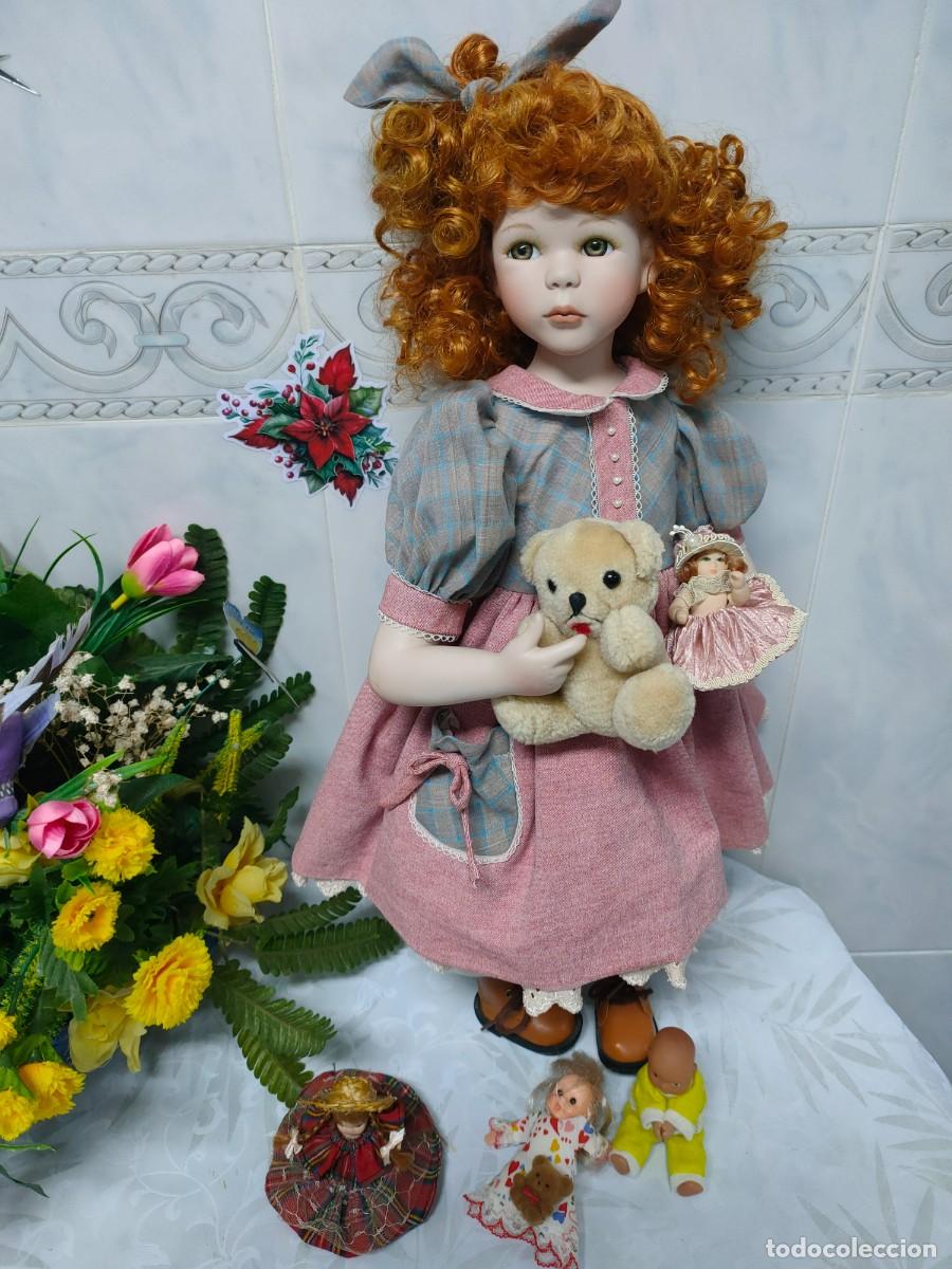 Mu&ntilde;ecas porcelana: MU&Ntilde;ECA DE MARCA. ORIGINAL. 50 CM. PORCELANA .CUERPO PA&Ntilde;O. M&Aacute;S REGALOS