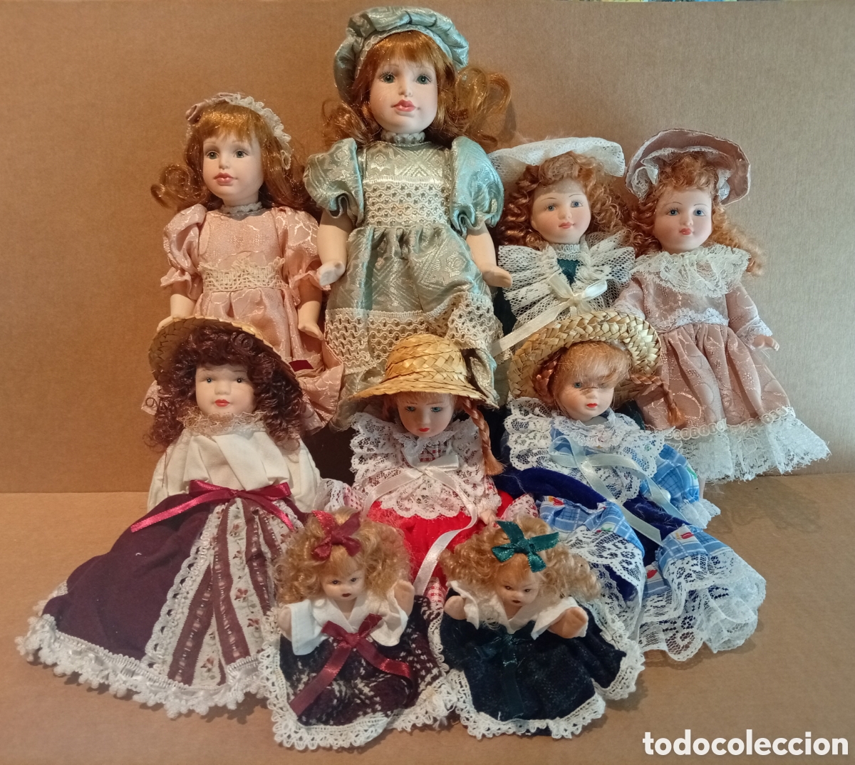 Mu&ntilde;ecas porcelana: NUEVE MU&Ntilde;ECAS DE PORCELANA - DIFERENTES TAMA&Ntilde;OS - VER FOTOS