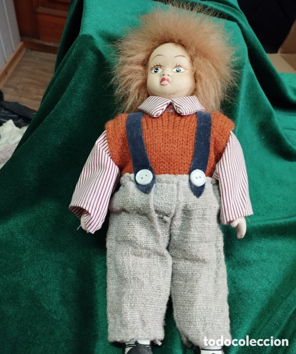 Mu&ntilde;ecas porcelana: Mu&ntilde;eca vintage de porcelana / cer&aacute;mica 24,5 cm &mdash; Alemania a&ntilde;os 70 &mdash; Traje original