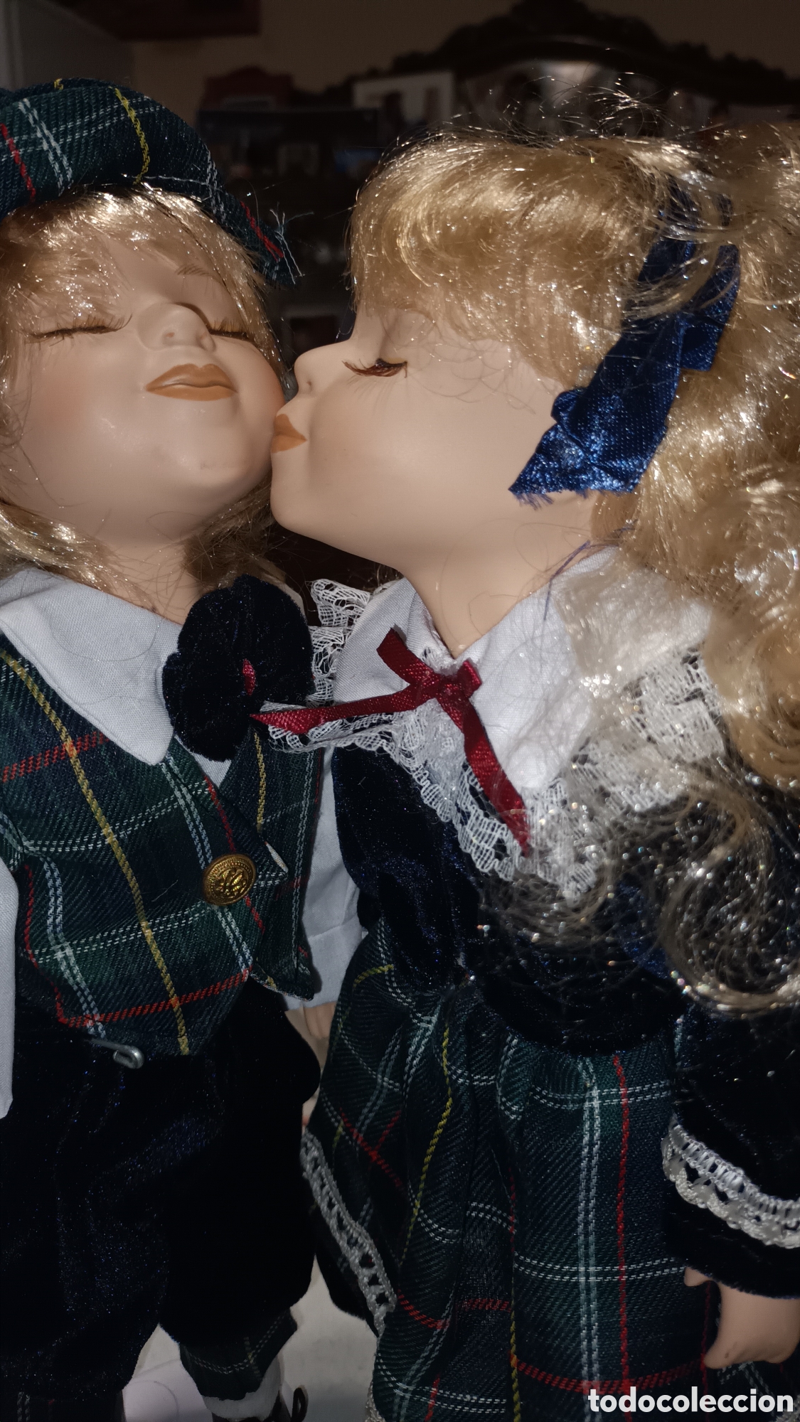 Mu&ntilde;ecas porcelana: Pareja de mu&ntilde;ecas de porcelana, nuevas en su caja