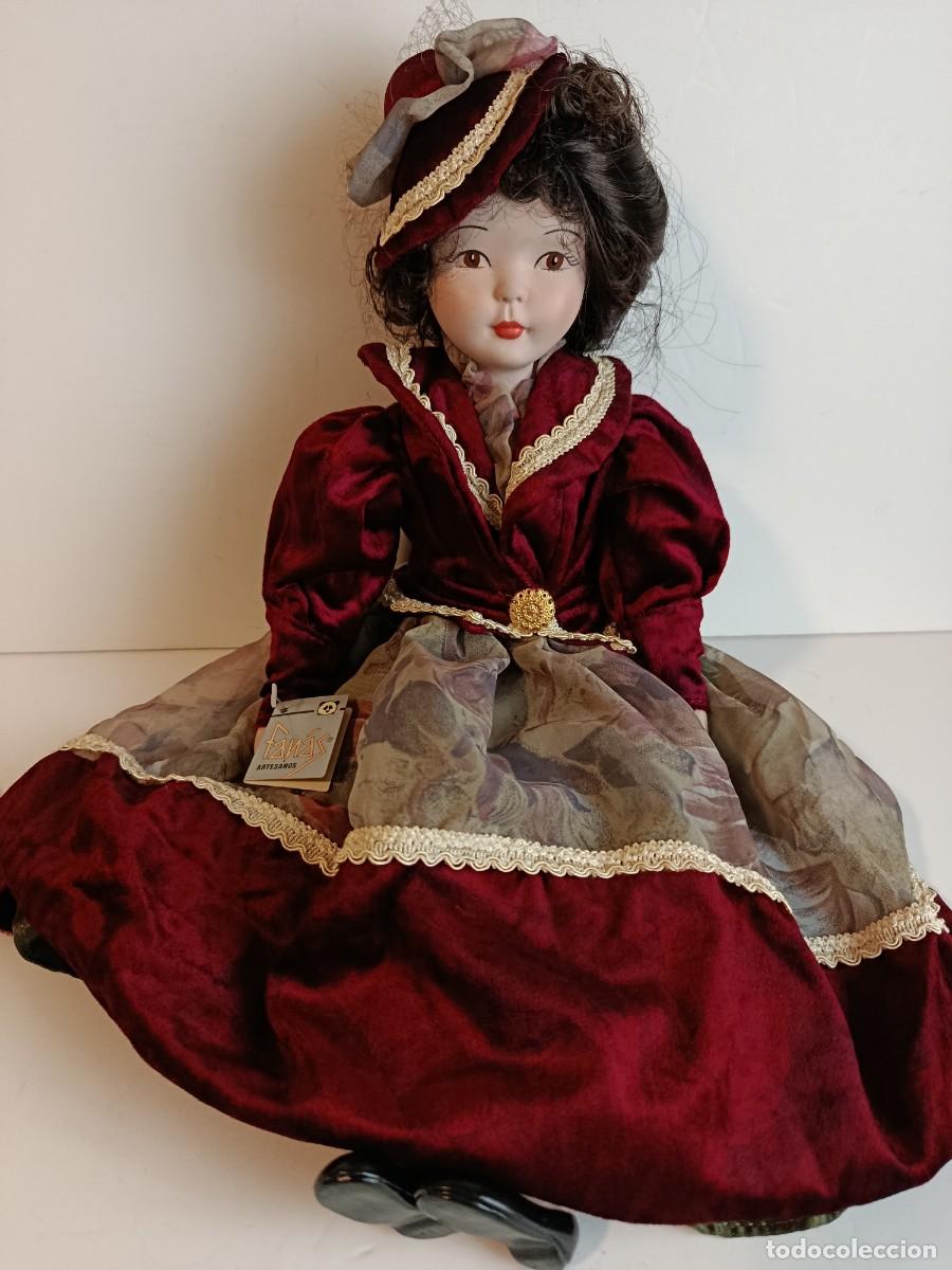 Mu&ntilde;ecas porcelana: MU&Ntilde;ECA DE PORCELANA MARCA FANAS.CON ETIQUETA 48 cm.