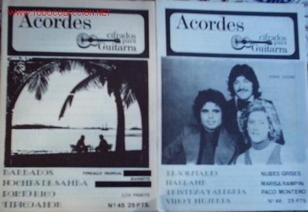 Catalogues de Musique: ACORDES CIFRADOS PARA GUITARRA DE 1968
