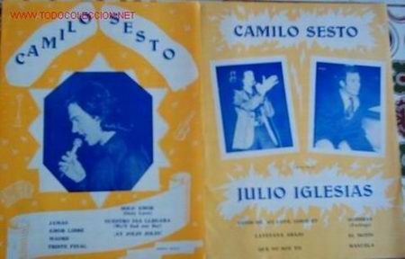 Cat&aacute;logos de M&uacute;sica: LOTE DE CANCIONEROS DE CAMILO SESTO Y JULIO IGLESIAS