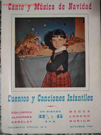 Catalogues de Musique: Catalogo DISCOS CANTO Y MUSICA DE NAVIDAD, Suplemento Especial 10 - D. Noviembre 1961