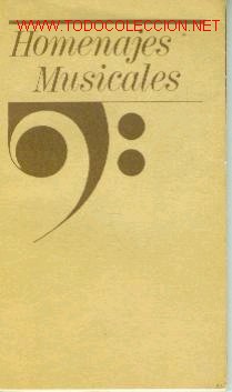 Musikkataloge: HOMENAJES MUSICIALES. Cinco capitulos a proposito de la musica y de los musicos checos. Ji Berkovec