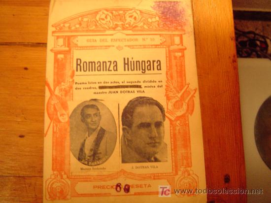 Catalogues de Musique: Romanza H&uacute;ngara guia del espectador n&ordm;10