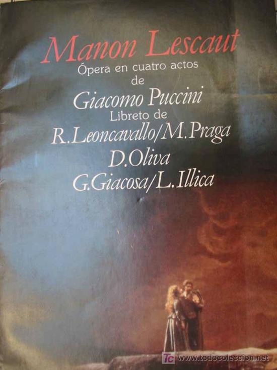 Catalogues de Musique: MANON LESCAUT. Libreto biling&uuml;e. PUCCINI Giacomo