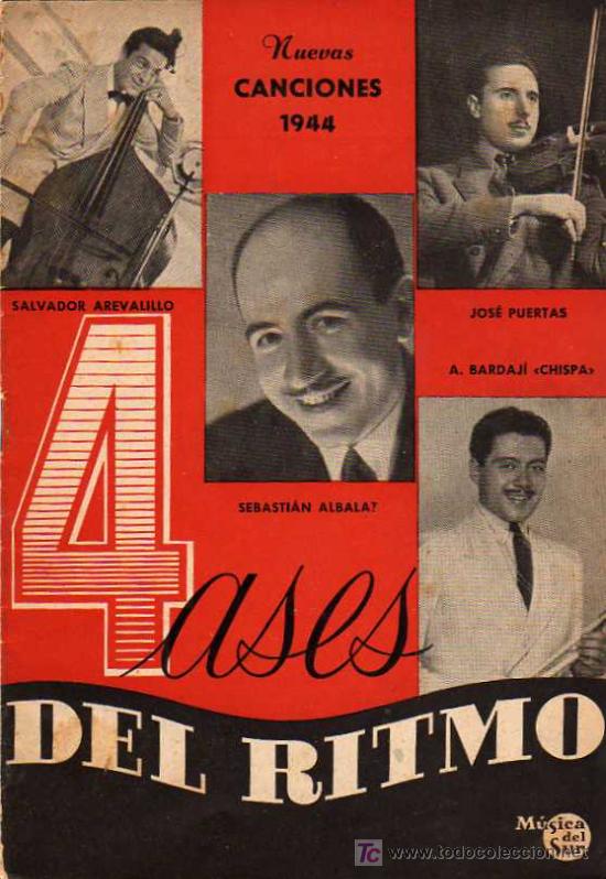 Catalogues de Musique: 4 ASES DEL RITMO, NUEVAS CANCIONES 1944