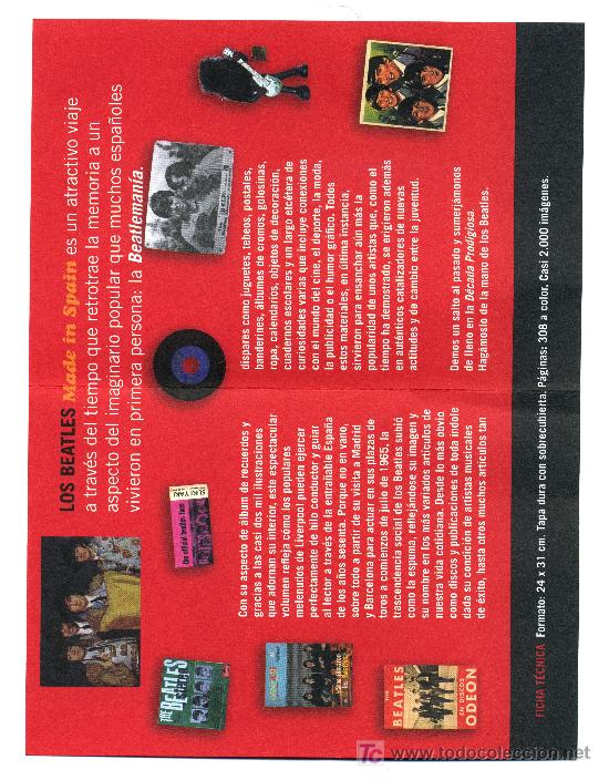 Cat&aacute;logos de m&uacute;sica: THE BEATLES, LIBRO - Foto 2