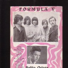 Catálogos de Música: CANCIONERO - FORMULA V - PALITO ORTEGA - EDICIONES MARAZUL - 1970